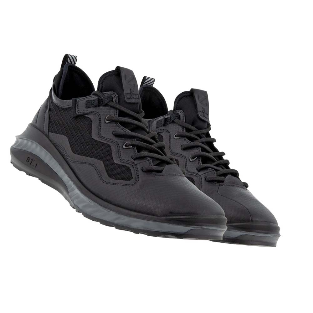 Men's Ecco St.360 Urban Sneakers Black / Grey | USA 662QMA